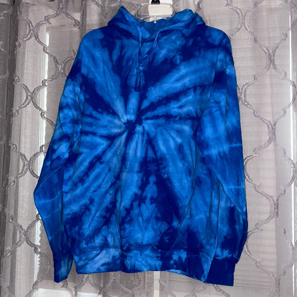 Royal blue tie dye hoodie